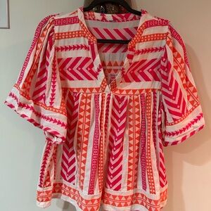 Old Navy Pink and Orange Embellished Tunic